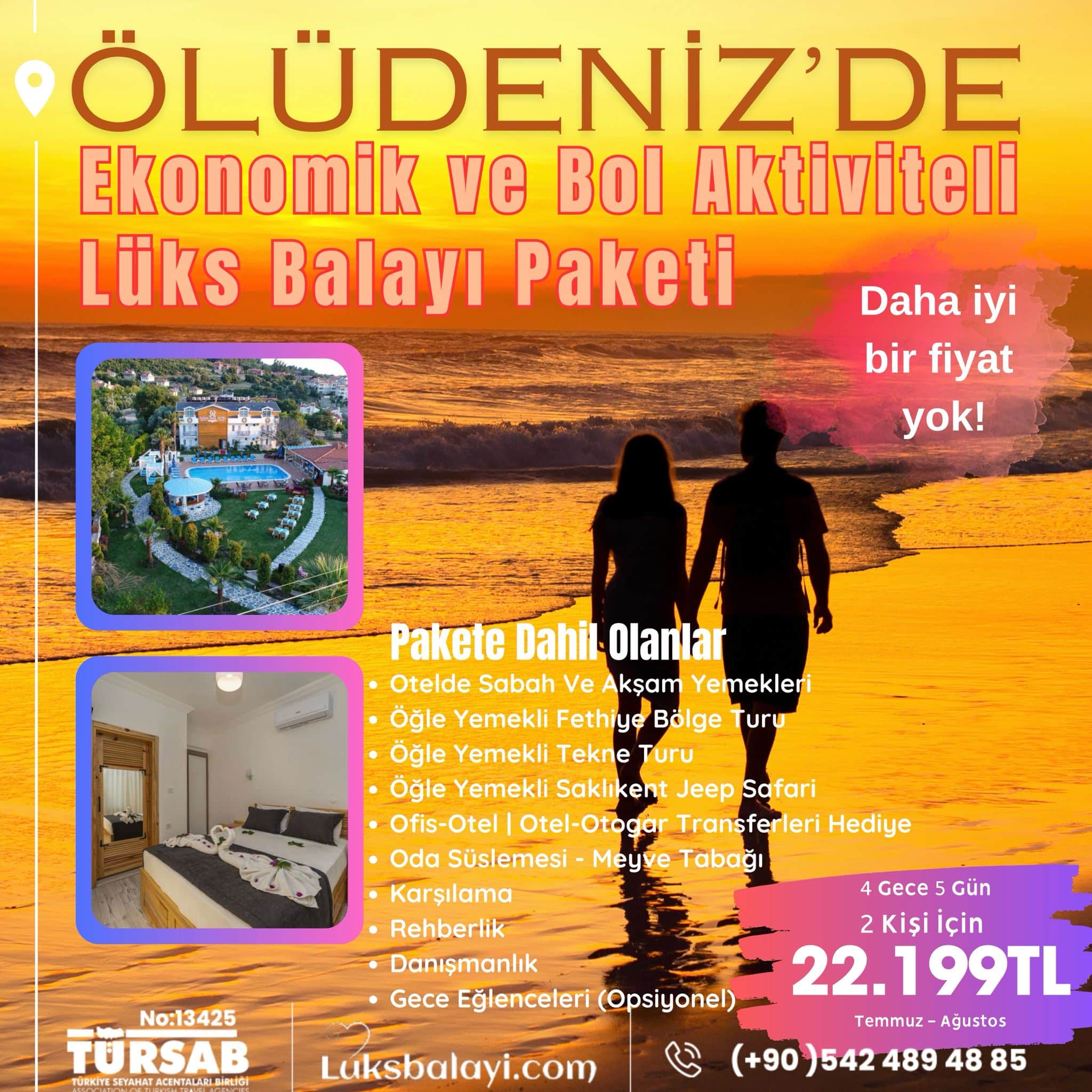 2 Ölüdeniz'de Ekonomik ve Bol Aktiviteli Lüks Balayı Paketi 2 - Görsel 1